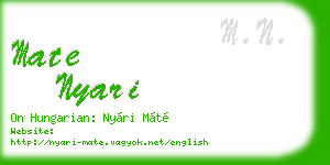 mate nyari business card