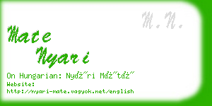 mate nyari business card